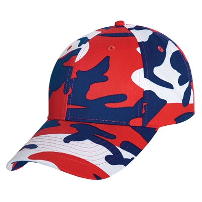 Rothco Red White and Blue Camo Low Profile Cap 3561