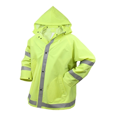 Rothco Safety Green Reflective Rain Jacket 3654