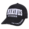 Rothco Black Deluxe Marines Vet Low Profile Cap 3956