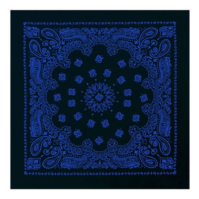 Rothco Black with Blue Print Trainmen Bandana 4044