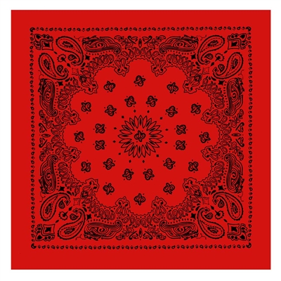 Rothco Red with Black Print Trainmen Bandana - 4057