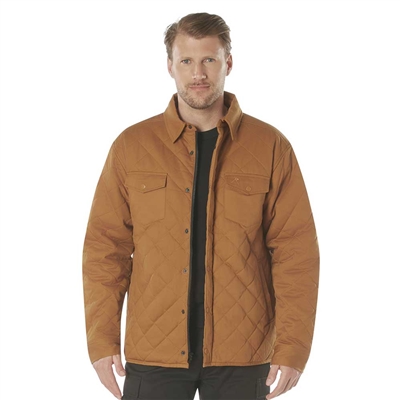 Rothco Work Brown Diamond Quilted Cotton Jacket 42015