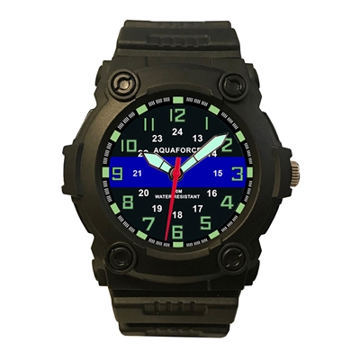 Aquaforce Watches Thin Blue Line Watch - 24TBL
