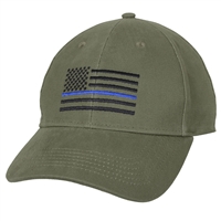 Rothco Olive Drab Thin Blue Line Low Profile Cap 4425