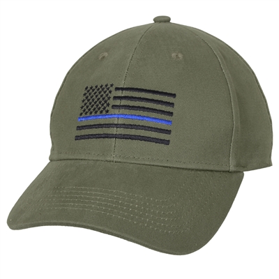 Rothco Olive Drab Thin Blue Line Low Profile Cap 4425