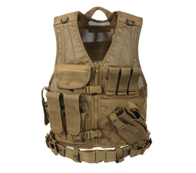 Rothco Coyote Tactical Cross Draw Vest - 4491