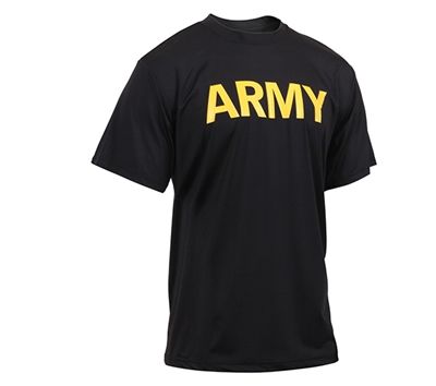 Rothco Black Army PT T-Shirt - 46020