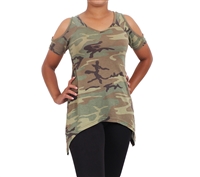 Rothco Women Camo Cold Shoulder Top 4610