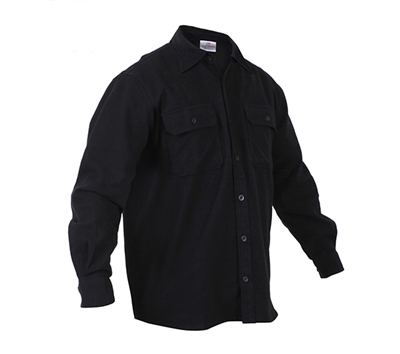 Rothco Black Flannel Shirt - 4637