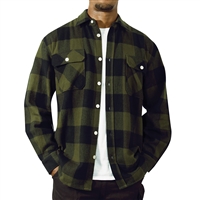 Rothco Olive Drab Heavyweight Plaid Flannel Shirt 47385