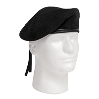 Rothco Military Style Black Wool Beret - 4907