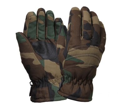 Rothco Woodland Camo Insulated Gloves - 4944