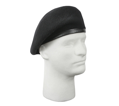 Rothco Inspection Ready Black Wool Beret - 4949