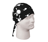 Rothco Black Skull  and  Crossbones Headwrap 5134