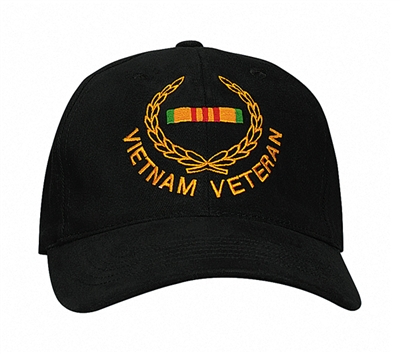Rothco Black Vietnam Veteran Insignia Cap - 5320