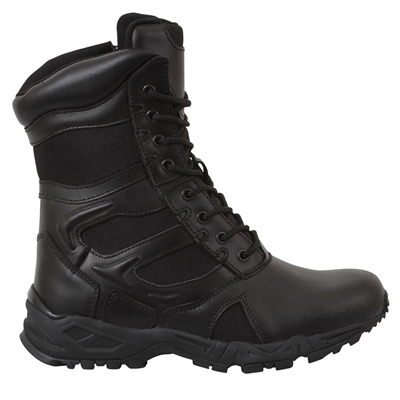 Rothco Black 8-Inch Forced Entry Deployment Side Zipper Boots - 5358
