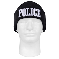 Rothco Black Embroidered Police Watch Cap - 5449