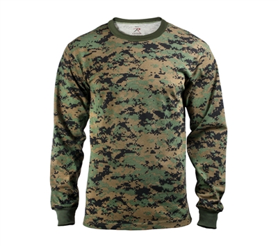 Rothco Digital Woodland Camo Long Sleeve T-Shirt - 5494