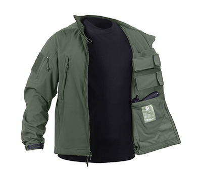 Rothco Olive Drab Concealed Carry Soft Shell Jacket - 55585