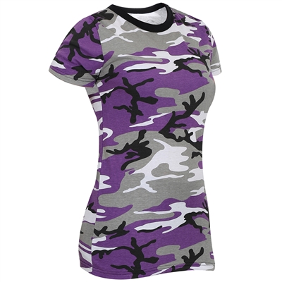 Rothco Womens Ultra Violet Camo Longer T-shirt 5754