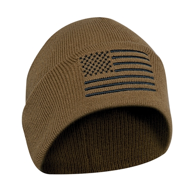 Rothco Coyote US Flag Watch Cap - 57866