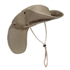 Rothco Adjustable Khaki Boonie Hat With Neck Cover 5906