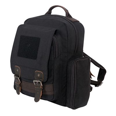 Rothco Black Vintage Canvas Sling Backpack 59680