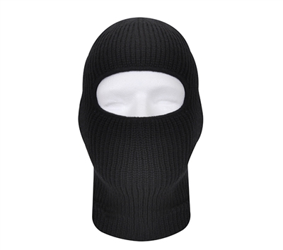 Rothco Black Fine Knit One Hole Facemask - 5969