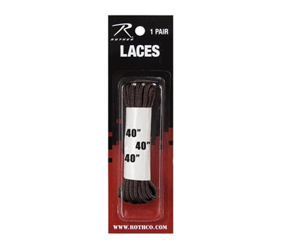 Rothco Black 40 Inch Nylon Shoe Laces - 6061