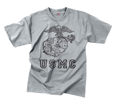 Rothco Grey Vintage Marines T-Shirt - 61343