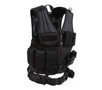 Rothco Black Cross Draw Tactical Vest - 6491