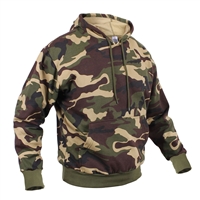 Rothco Woodland Camo Hooded Pullover Sweatshirt - 6590