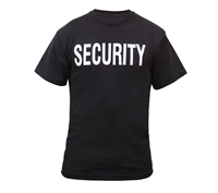 Rothco Black Security 2-Sided T-Shirts - 6616