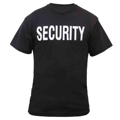 Rothco Black Security 2-Sided T-Shirts - 6616