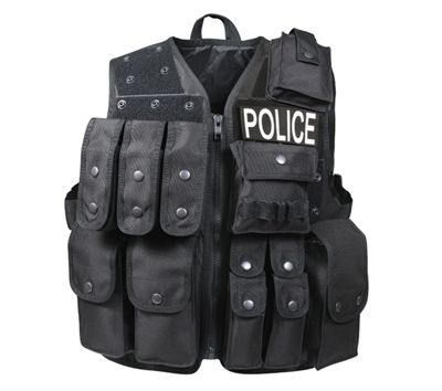 Rothco Black Tactical Raid Vest - 6785