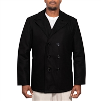 Rothco Deluxe Black Pea Coat - 71020