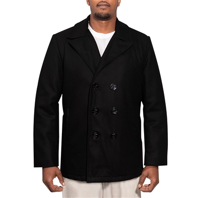 Rothco Deluxe Black Pea Coat - 71020