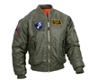 Rothco Sage Green MA-1 Flight Jacket with Patches 7240