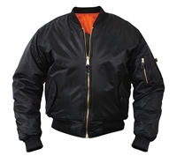 Rothco Black MA-1 Flight Jacket 7324