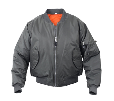 Rothco Gun Metal Grey Ma-1 Flight Jacket - 7350