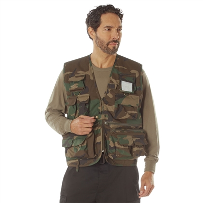 Rothco Woodland Camo Travel Vest 75310