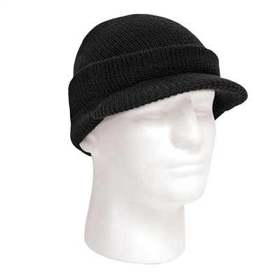 Rothco Black Wool Jeep Cap - 7708