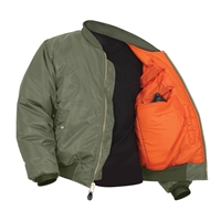 Rothco Sage Green Concealed MA-1 Flight Jacket - 77450