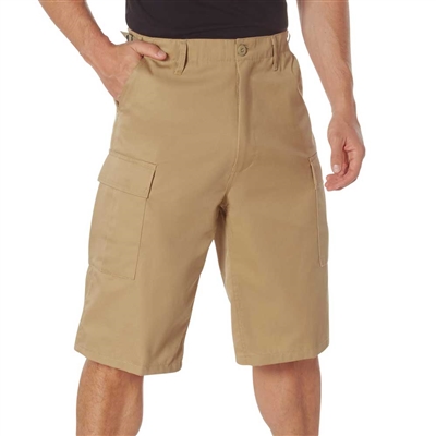 Rothco Khaki Long BDU Shorts - 7965