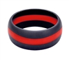 Rothco Black Thin Red Line Silicone Ring 801