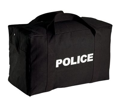 Rothco Black Canvas Large Police Bag - 8116