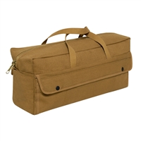 Rothco Coyote Brown Canvas Jumbo Tool Bag With Brass Zipper - 81500