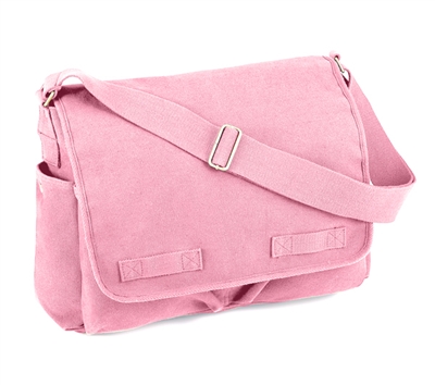 Rothco Pink Canvas Messenger Bag - 8154