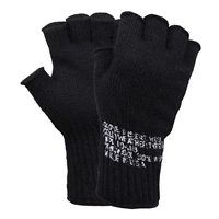 Rothco Black Fingerless Wool Gloves - 8411