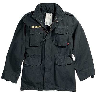 Rothco Black Vintage M-65 Field Jacket - 8608